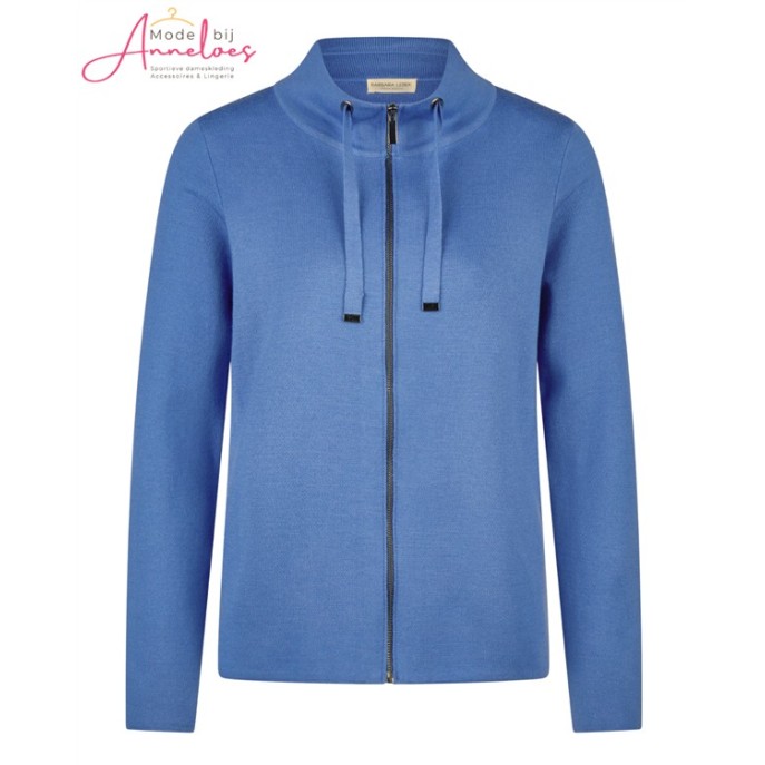 Barbara Lebek vest rits 25063062 Blauw Barbara Lebek vest rits 25063062 Blauw